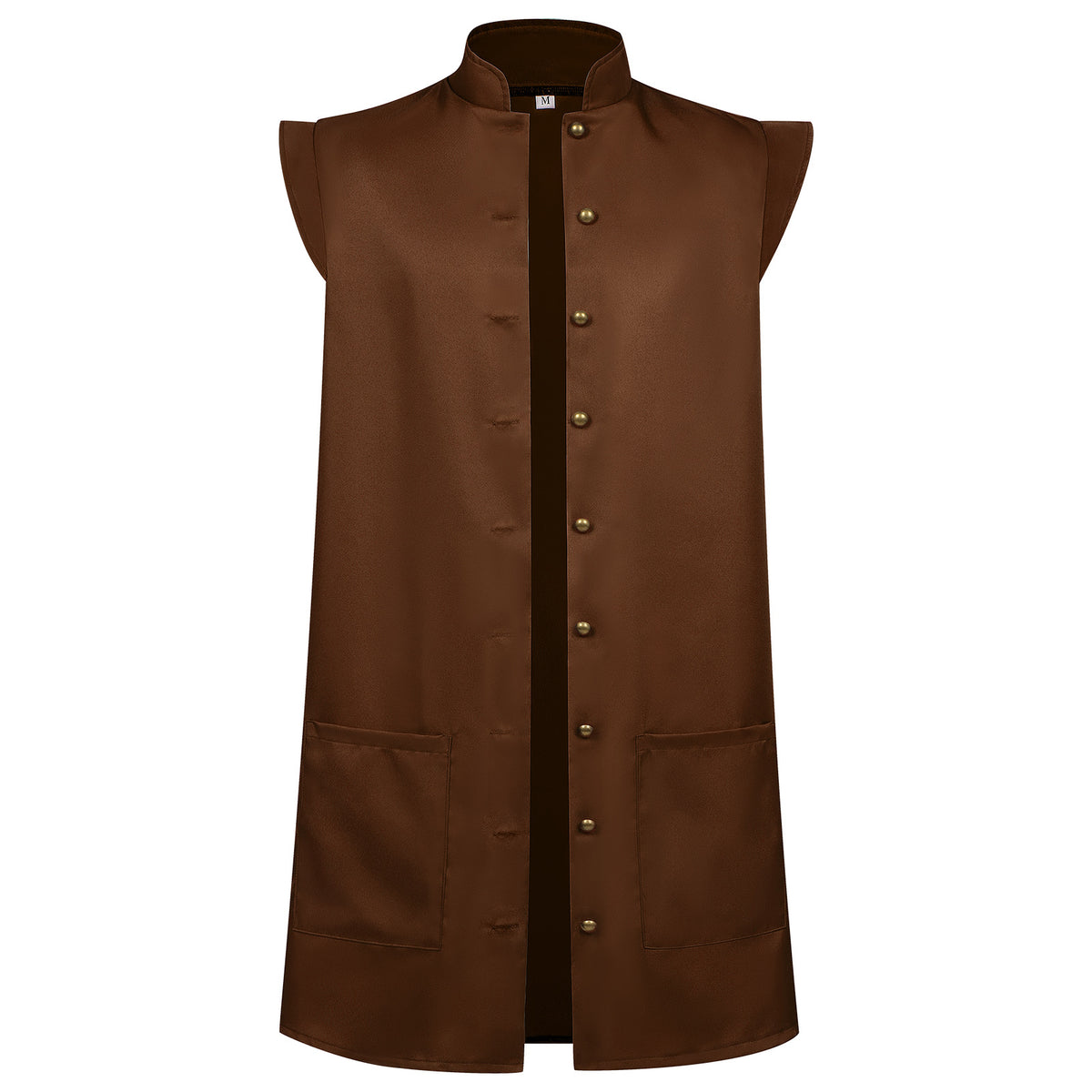 Medieval Renaissance Sleeveless Long Vest – Pirate Fantasy Costume Waistcoat