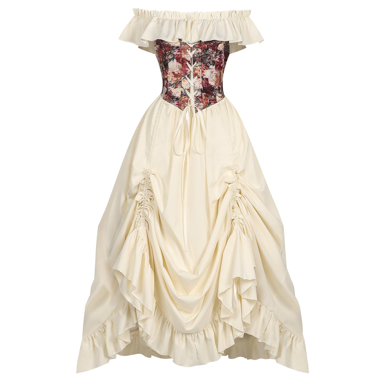 Women's Renaissance Floral Corset Dress – Ren Faire Costume
