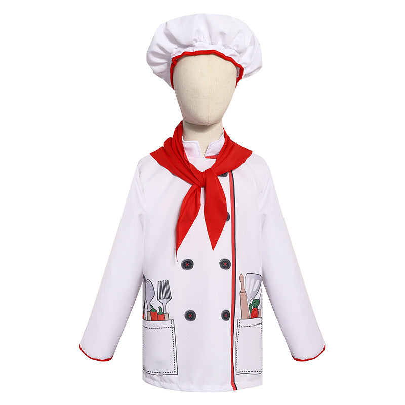 Children's Play Chef Uniform Set Little Chef Work Uniform Performance Uniform for Kid