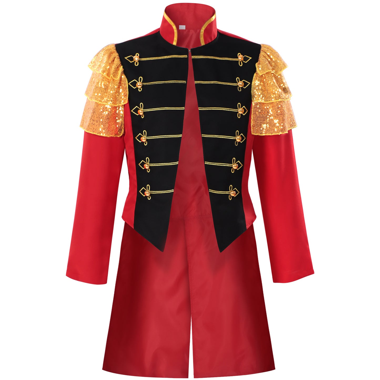 Mens Ringmaster Jacket Medieval Prince Circus Stage Costume Coat