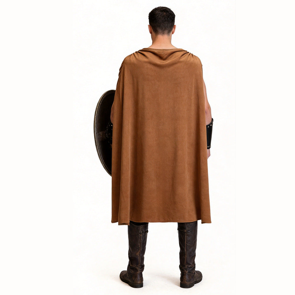 Ancient Roman Knight Cape Spartan Gladiator Warrior Cloak LARP Cosplay Costume