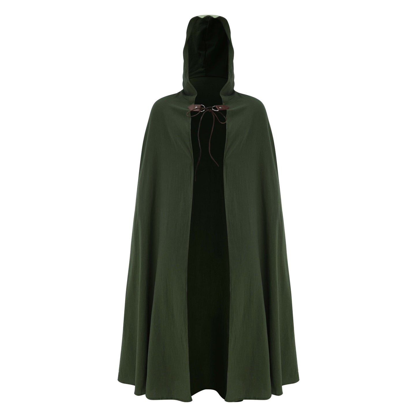 Medieval Linen Hooded Cloak Ranger Cape Viking Renaissance LARP Costume