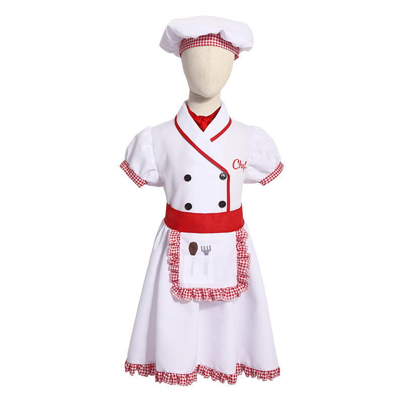 Children's Play Chef Uniform Set Little Chef Work Uniform Performance Uniform for Kid