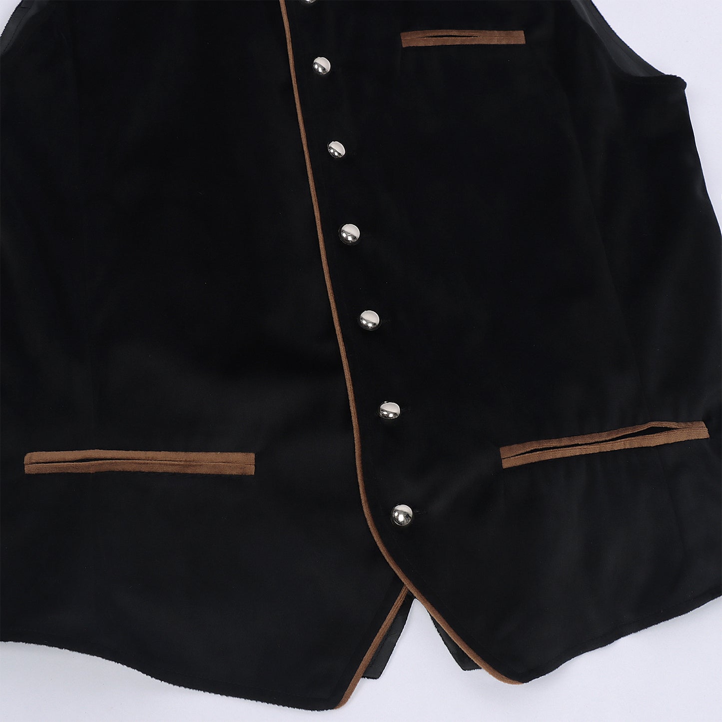 Mens Vintage Velvet Vest Metal Button Tavern Waiter Oktoberfest Waistcoat