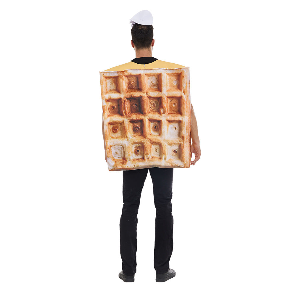 Halloween Fun Food Costume Waffle Bar Party Costume for Adult