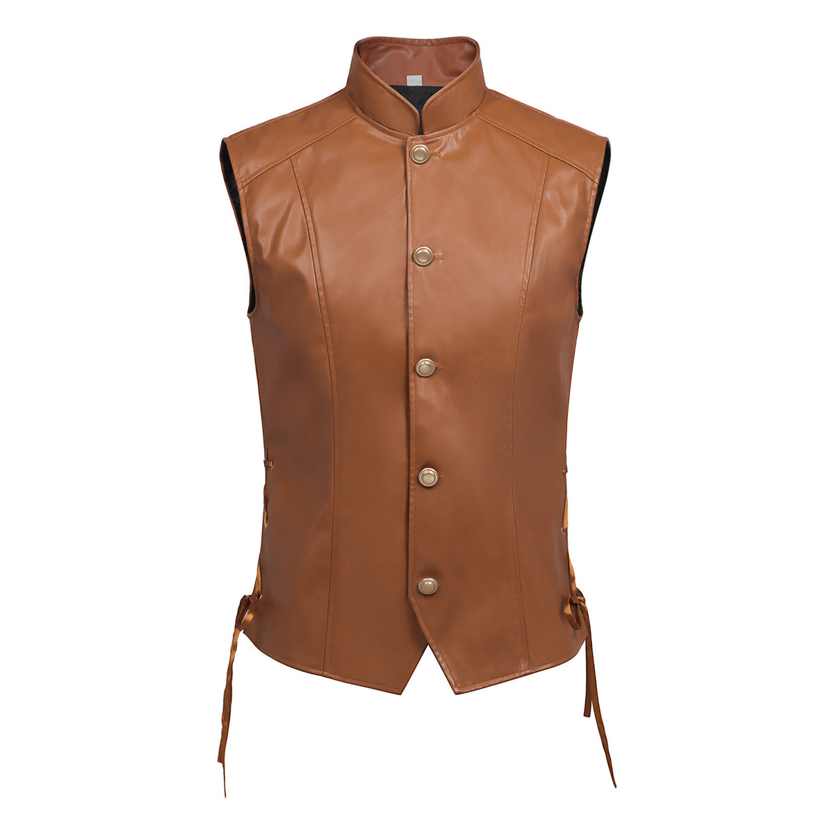 Men's Medieval Faux Leather Vest – Viking Pirate Waistcoat