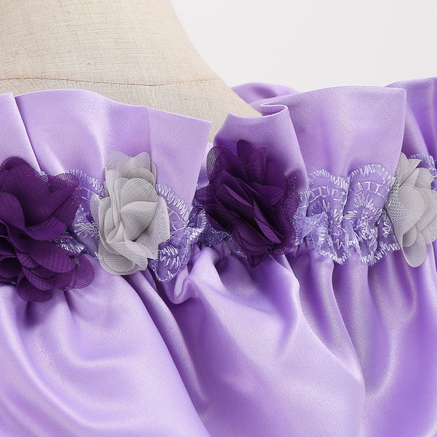 Girls Purple Satin Hooded Cloak Fairy Princess Dress Cape Christmas Cosplay Outfit