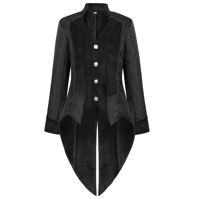 Men Steampunk Coat Jacket Gothic Victorian Frock Coat Clothing