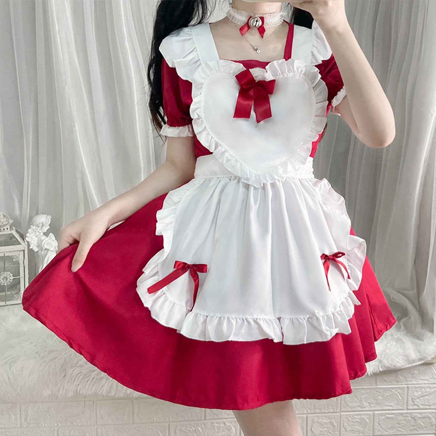 Kawaii Japanese Cospaly Sweet Lolita Dress Cute Anime Maid Costume