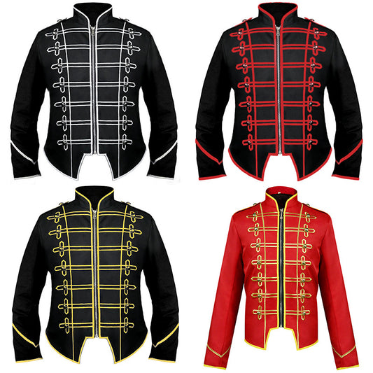 Vintage Style Men's Drummer Parade Jacket - Perfect for Band Uniform