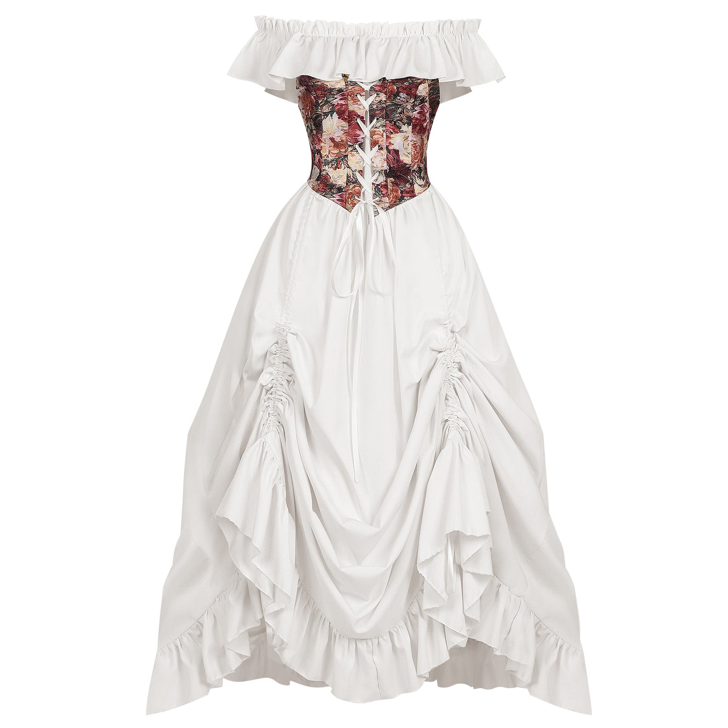Women's Renaissance Floral Corset Dress – Ren Faire Costume