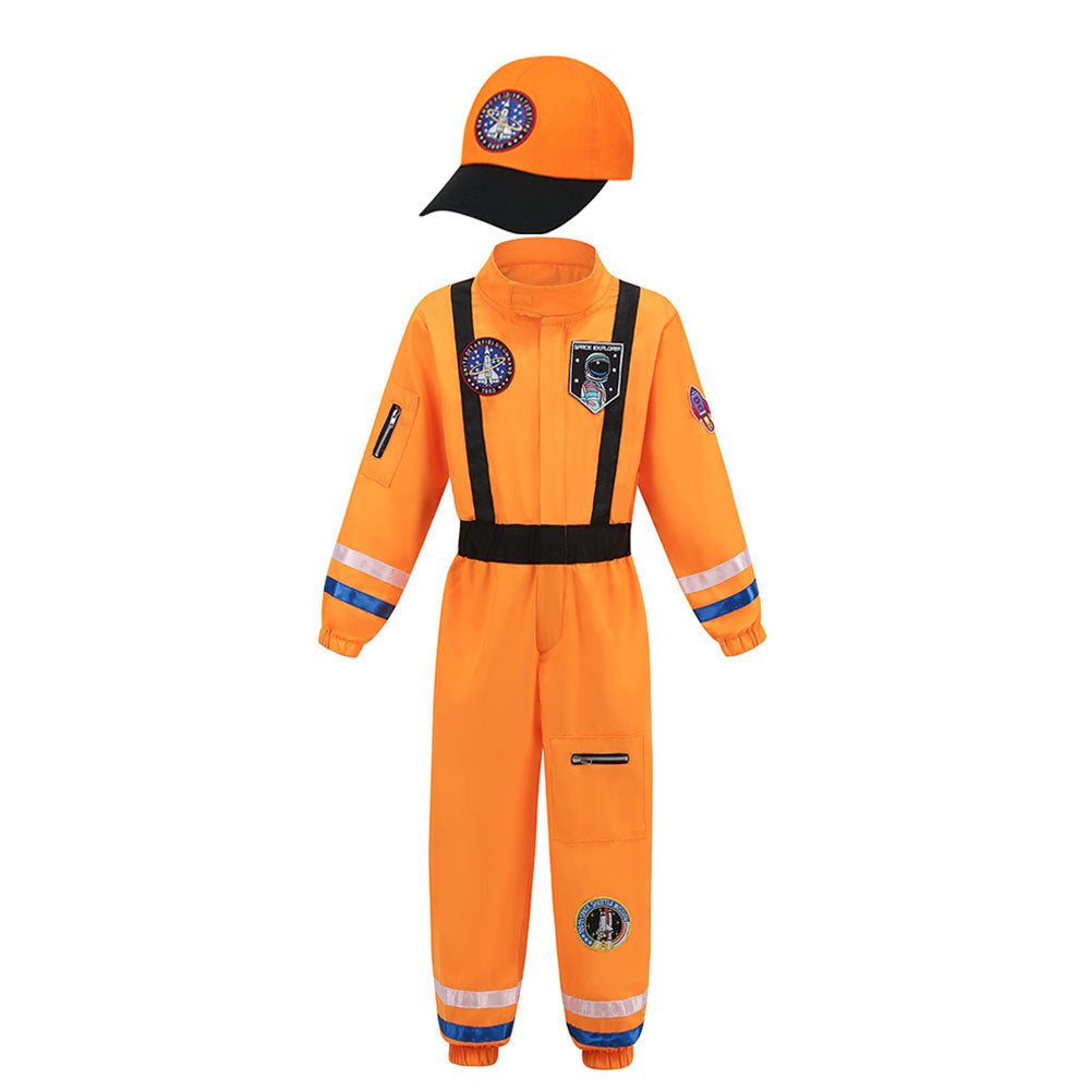 Boys Girls Astronaut Costume Space Man NASA Kids Fancy Dress Outfit Book Day