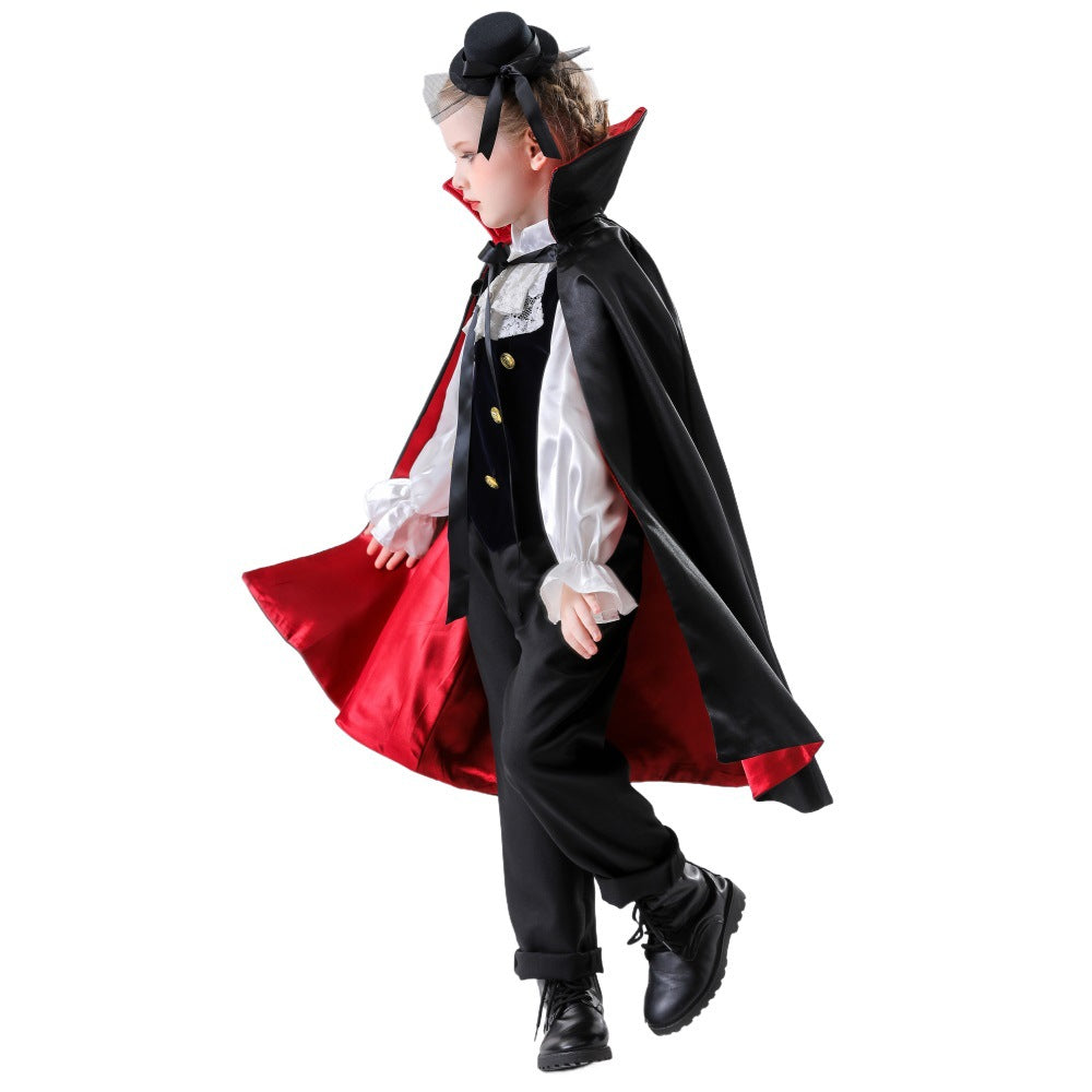 Unisex Children's Vampire Cape Halloween Masquerade Stage Costume