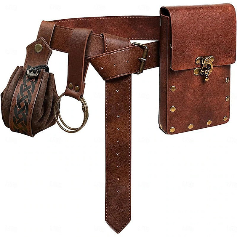 Medieval Renaissance Utility Belt & Pouch Accessories