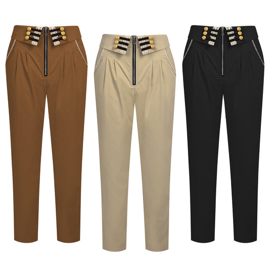 Men's Renaissance High-Waist Trousers – Victorian Steampunk Costume Pants MEEJOY