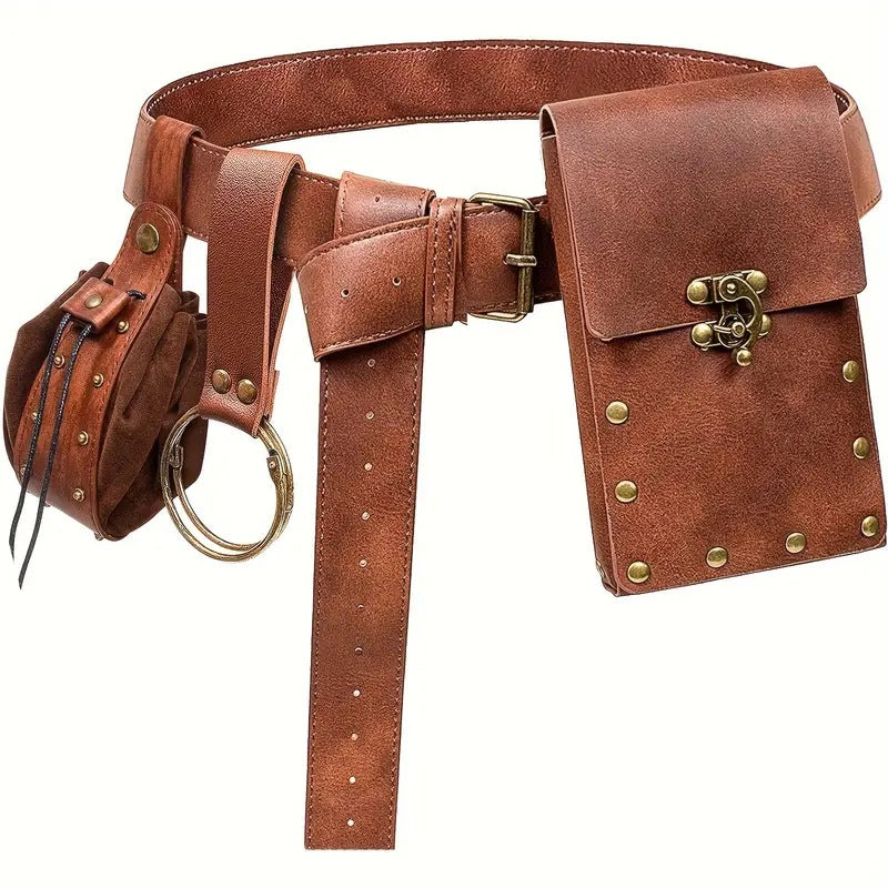 Medieval Renaissance Utility Belt & Pouch Accessories