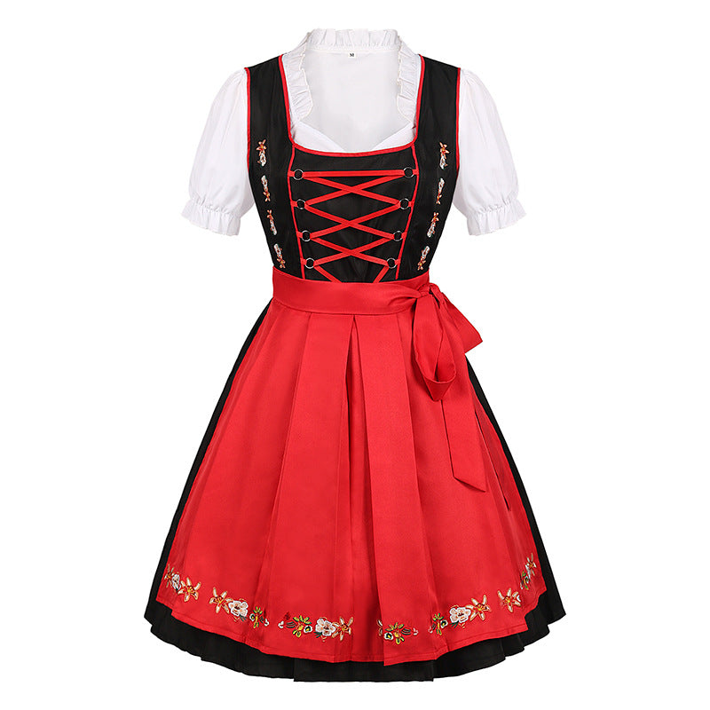 Bavarian Oktoberfest Suspenders Suit - Women's Halloween Carnival Costume