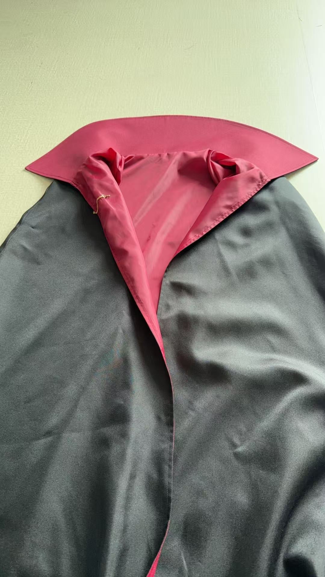 Mens Vampire Costume Shirt with Cape Gothic Dracula Halloween Fancy Dress S-2XL