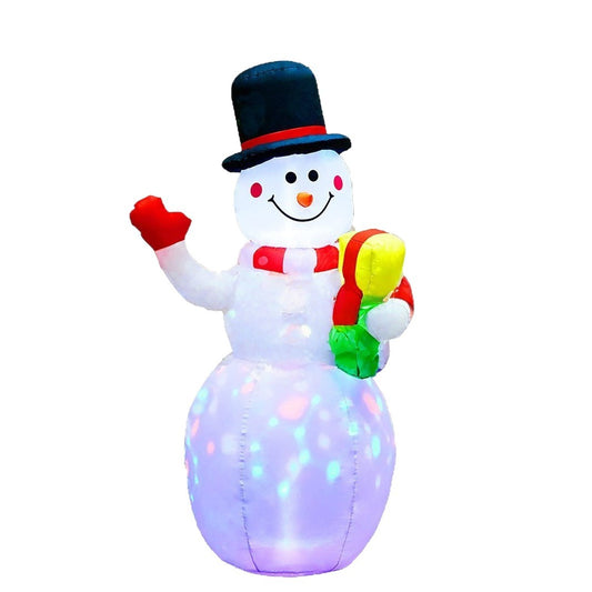 1.5M LED Rotating Inflatable Snowman Christmas Decoration