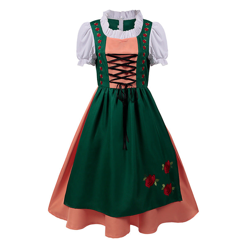 Women Dirndl Dress Bavarian German Traditional Oktoberfest Beer Girls Costume