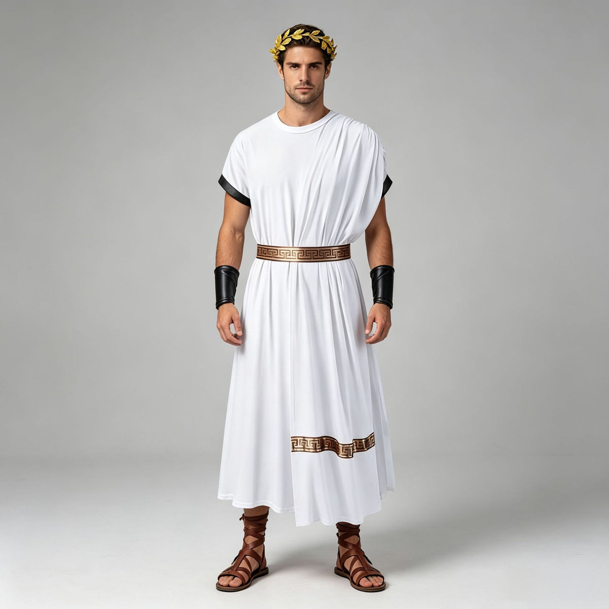 Men's Roman Toga Costume Set – Greek God & Caesar Outfit