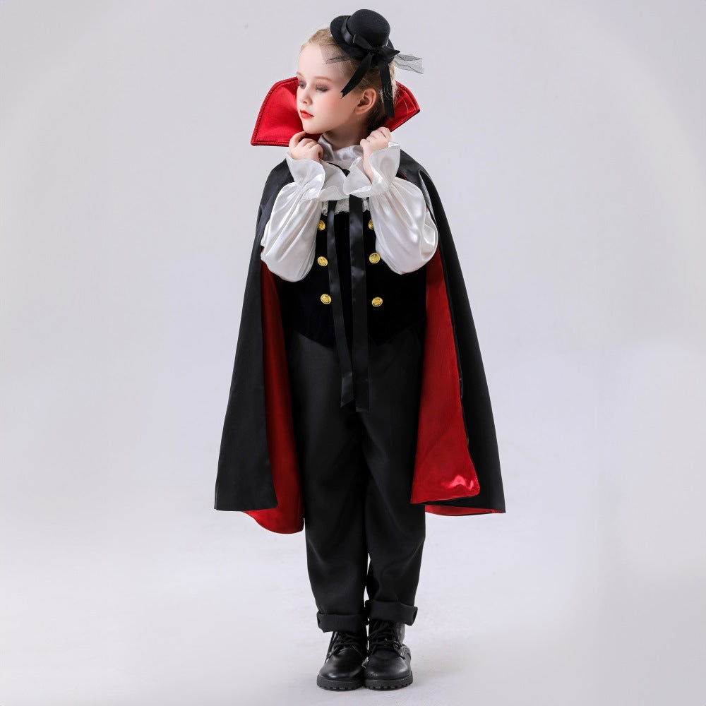 Unisex Children's Vampire Cape Halloween Masquerade Stage Costume