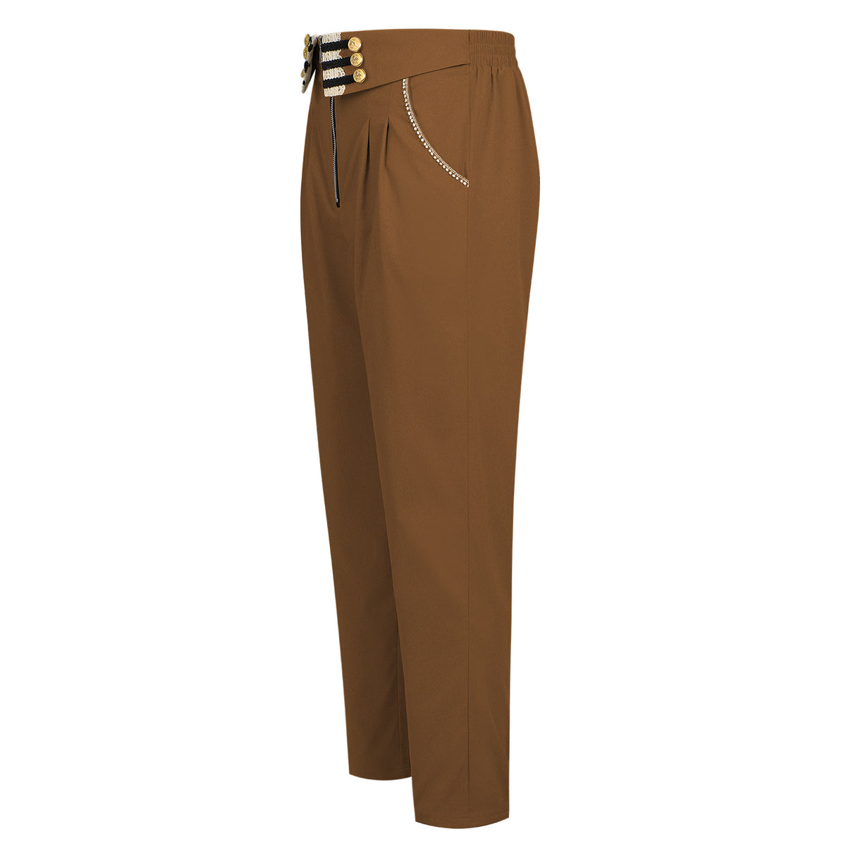 Men's Renaissance High-Waist Trousers – Victorian Steampunk Costume Pants