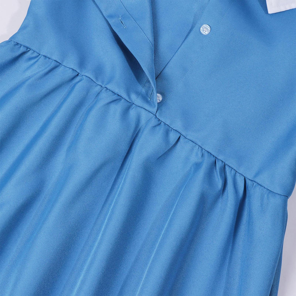 Women's Victorian Nurse Costume Dress – Blue & White Historical Outfit