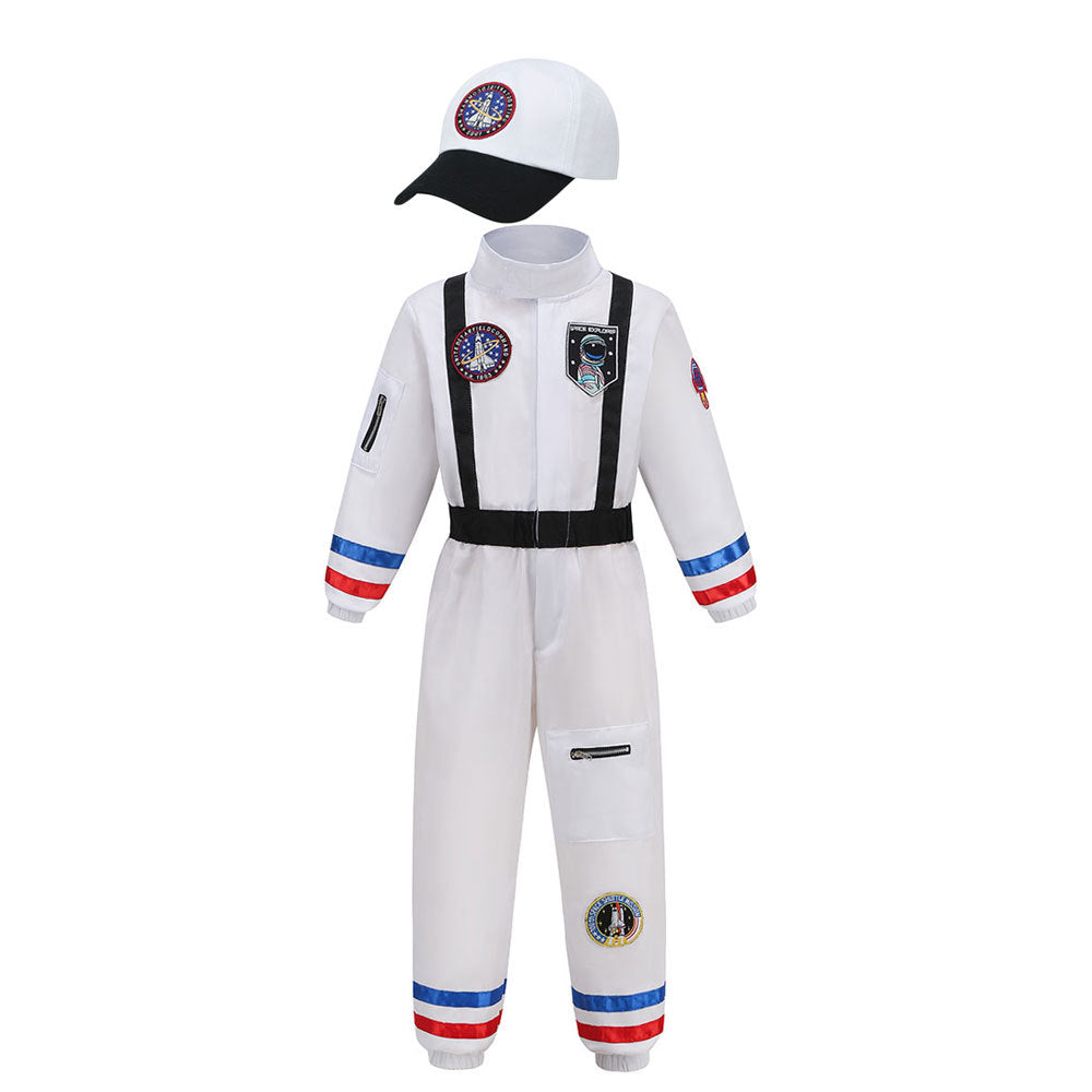 Boys Girls Astronaut Costume Space Man NASA Kids Fancy Dress Outfit Book Day