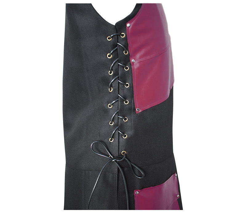 Mens Renaissance Knight Vest Sleeveless Lace Up Medieval Cosplay Tunic