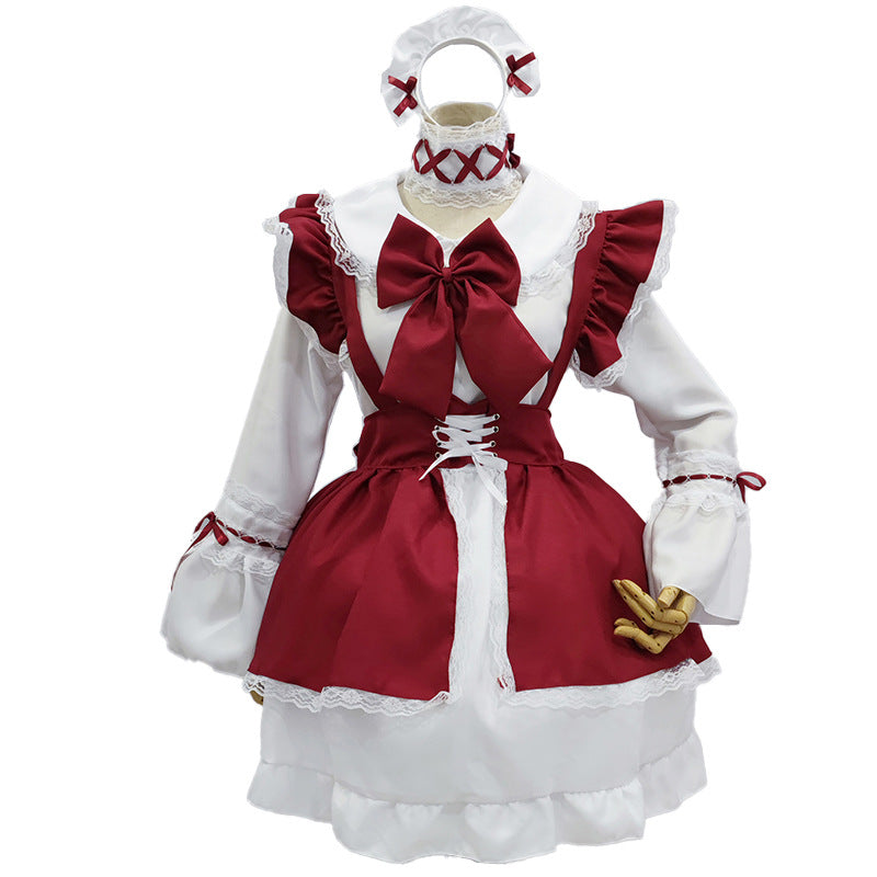 Cute Japanese Lolita Maid Outfit - Black and White Dress & Women's Boss Suit Set Size S-4XL