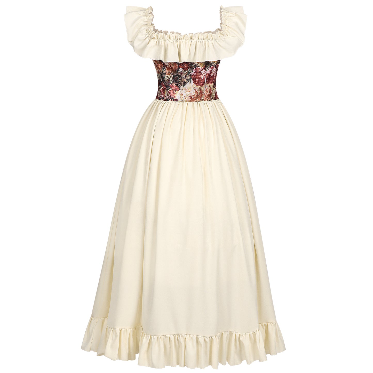 Women's Renaissance Floral Corset Dress – Ren Faire Costume