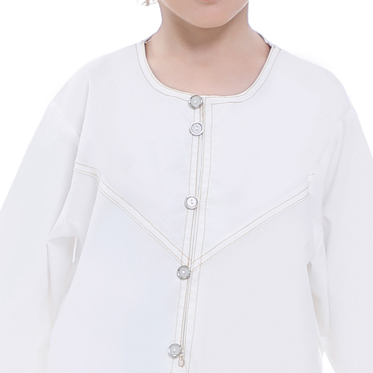 Boys' Thobe-Style Tunic & Pants Set – Middle Eastern Inspired Outfit