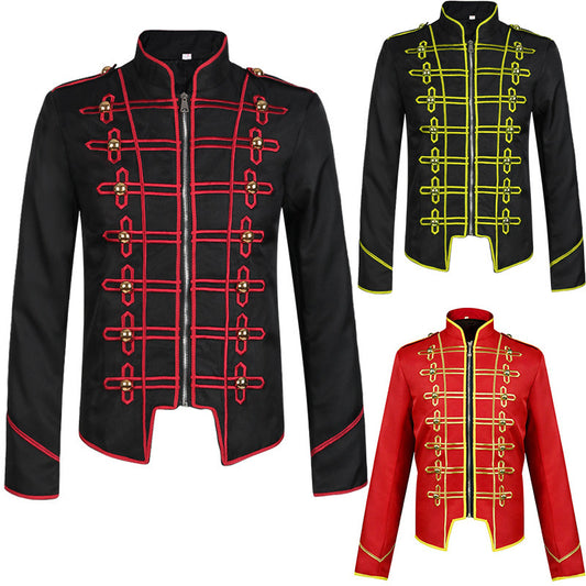 Retro Gothic Steampunk Drummer Parade Jacket Perfect for Band Uniform