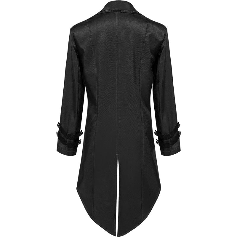 Halloween Men's Steampunk Gothic Tailcoat Jacket - Victorian Pirate Vampire Costume