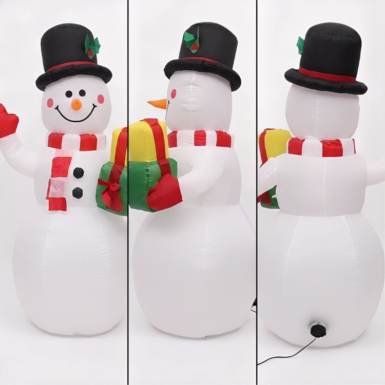 1.5M / 5FT Rotating Inflatable Snowman LED Christmas Garden Lawn Decor Plug Option