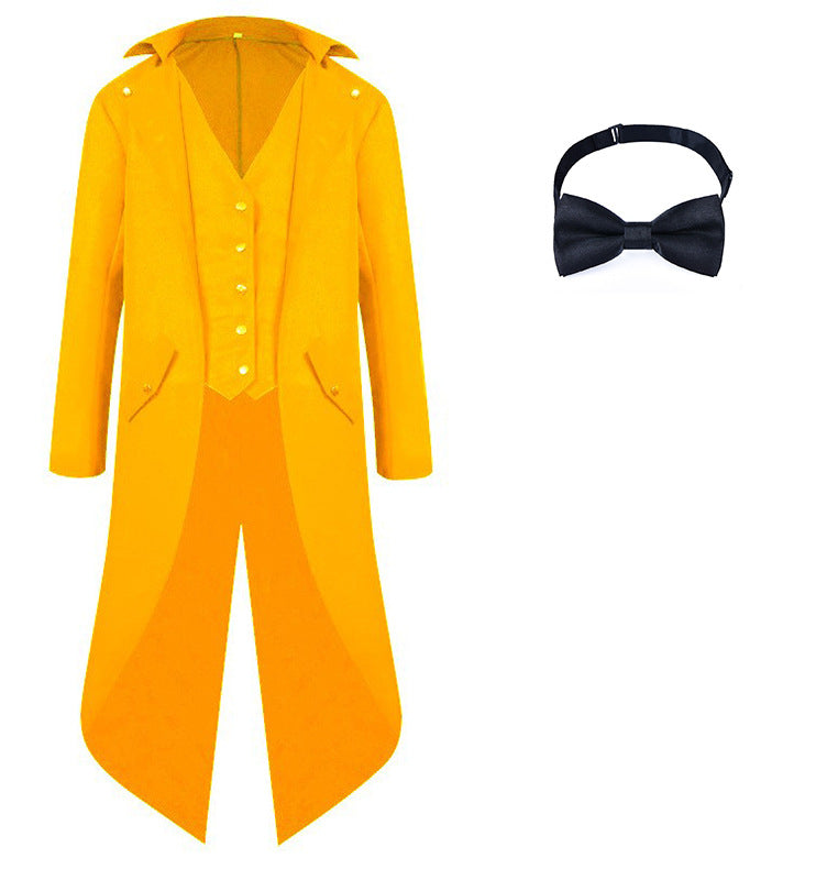 Boys Victorian Tailcoat Costume with Waistcoat Look & Bow Tie