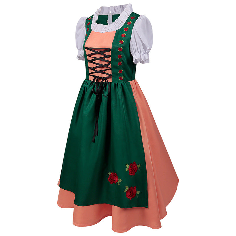 Women Dirndl Dress Bavarian German Traditional Oktoberfest Beer Girls Costume