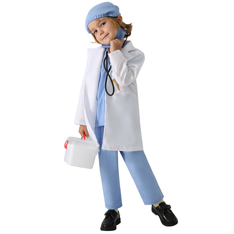 Kids Doctor Surgeon Nurse Costume Child Book Week Fancy Dress Halloween Outfit