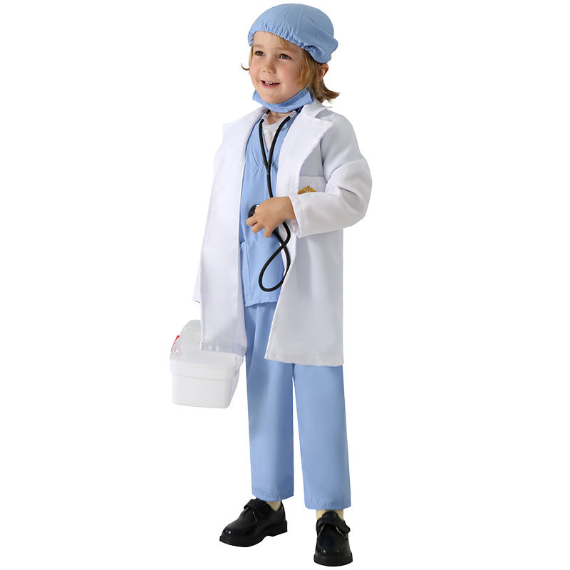 Kids Doctor Surgeon Nurse Costume Child Book Week Fancy Dress Halloween Outfit