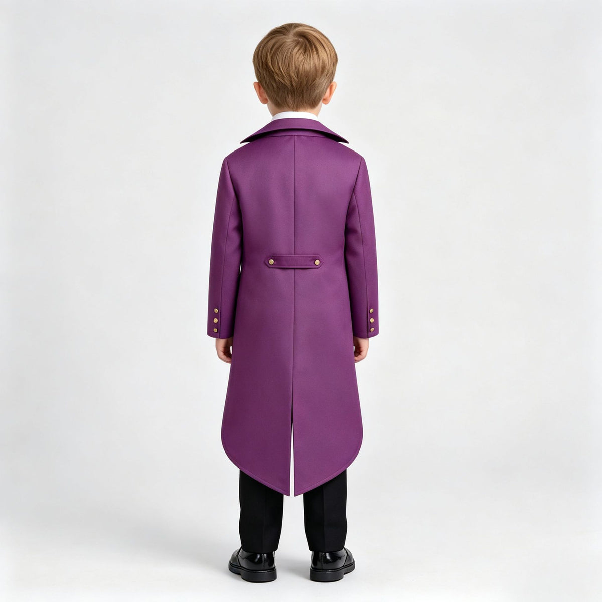 Boys Victorian Tailcoat Costume with Waistcoat Look & Bow Tie