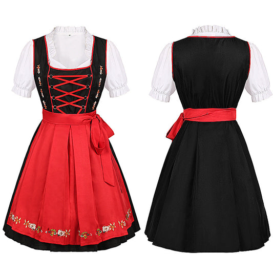 Bavarian Oktoberfest Suspenders Suit - Women's Halloween Carnival Costume