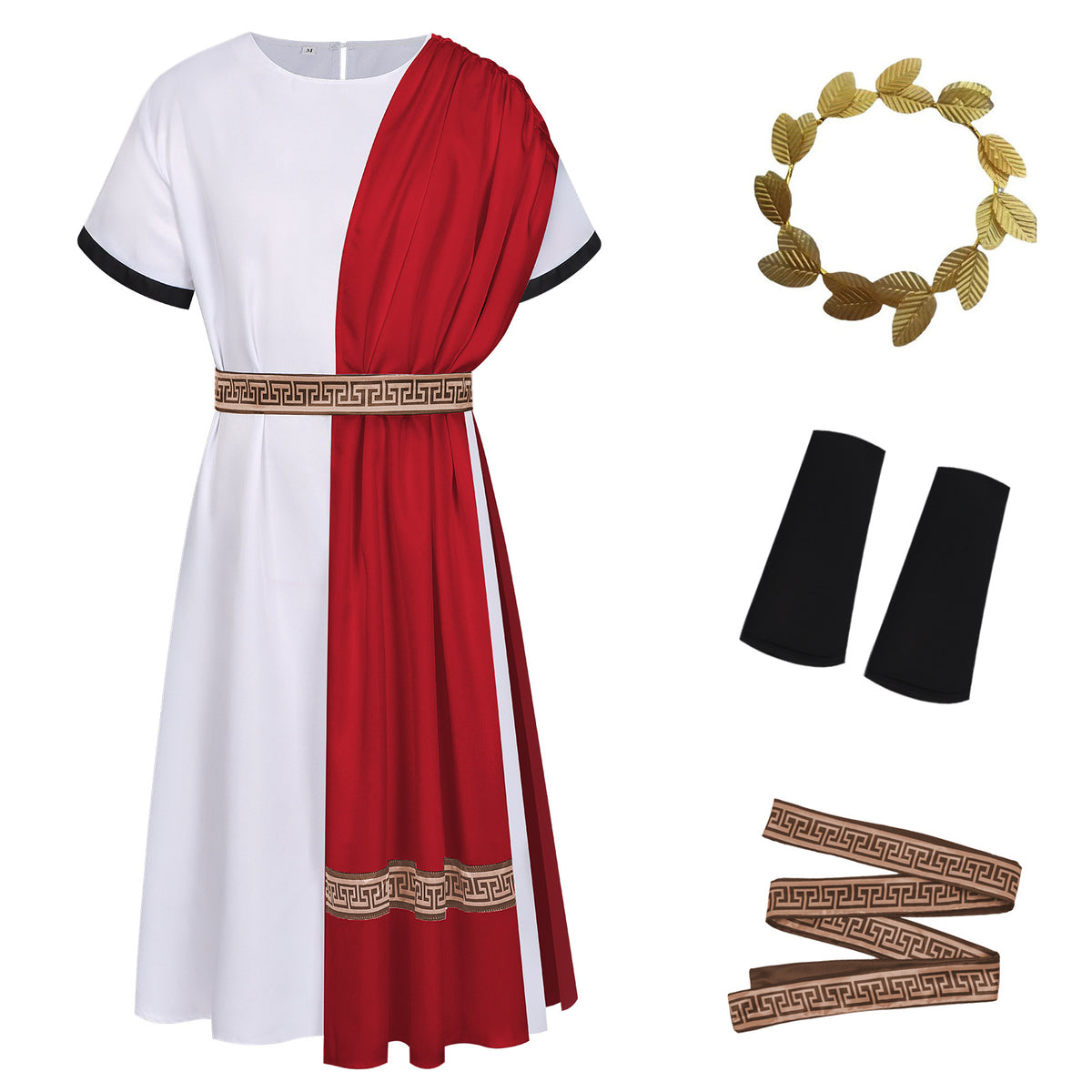 Men's Roman Toga Costume Set – Greek God & Caesar Outfit