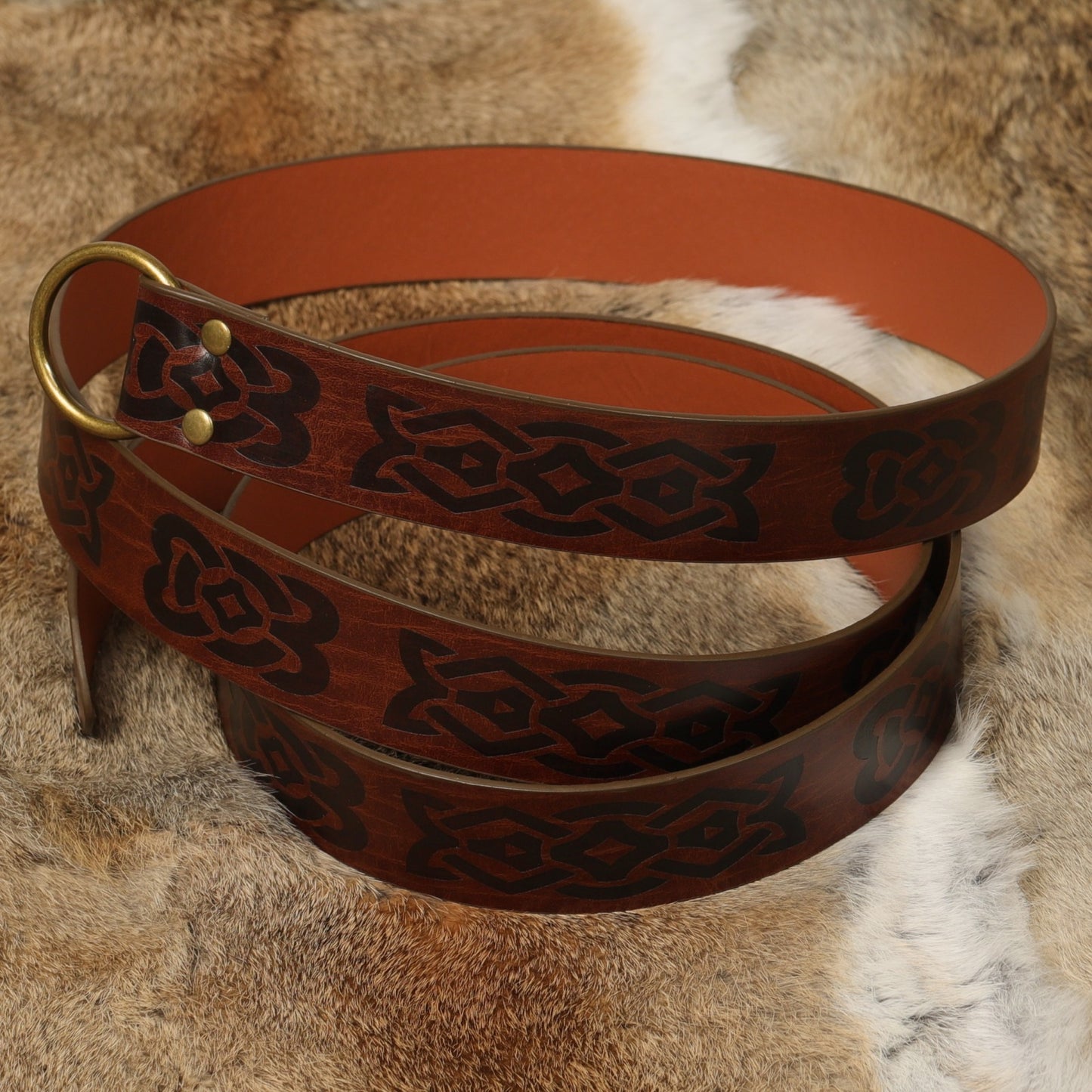 Viking, Medieval Celtic, Embossed Saber Belt, Vintage Knight, Ring Belt, Stage Props