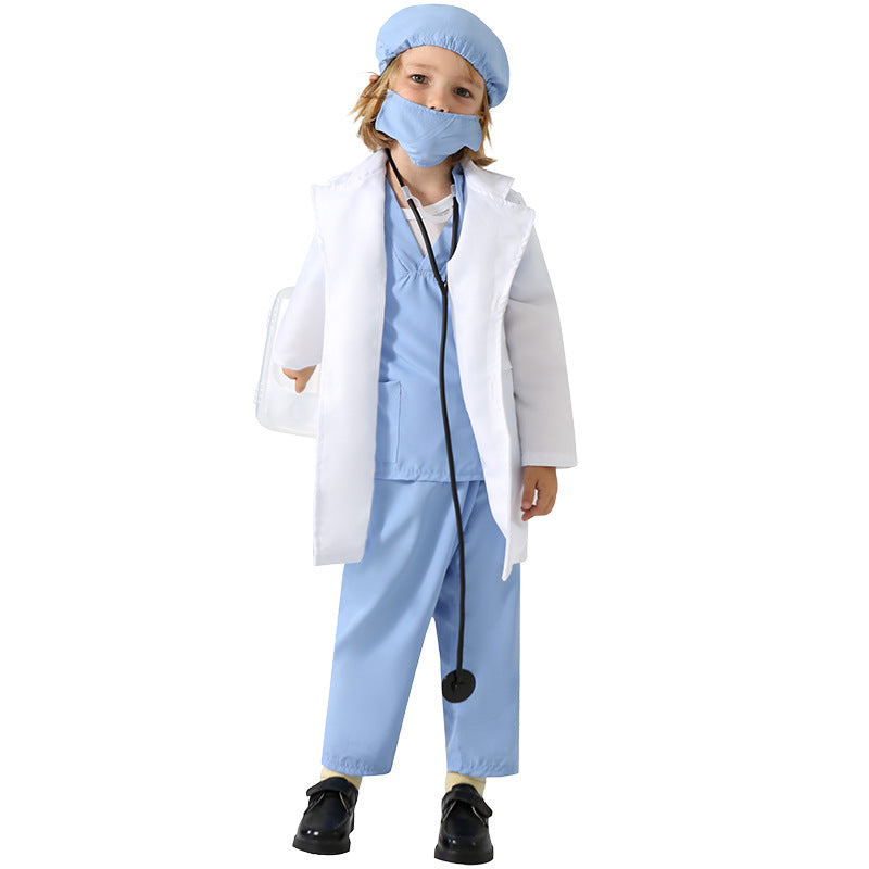 Kids Doctor Surgeon Nurse Costume Child Book Week Fancy Dress Halloween Outfit
