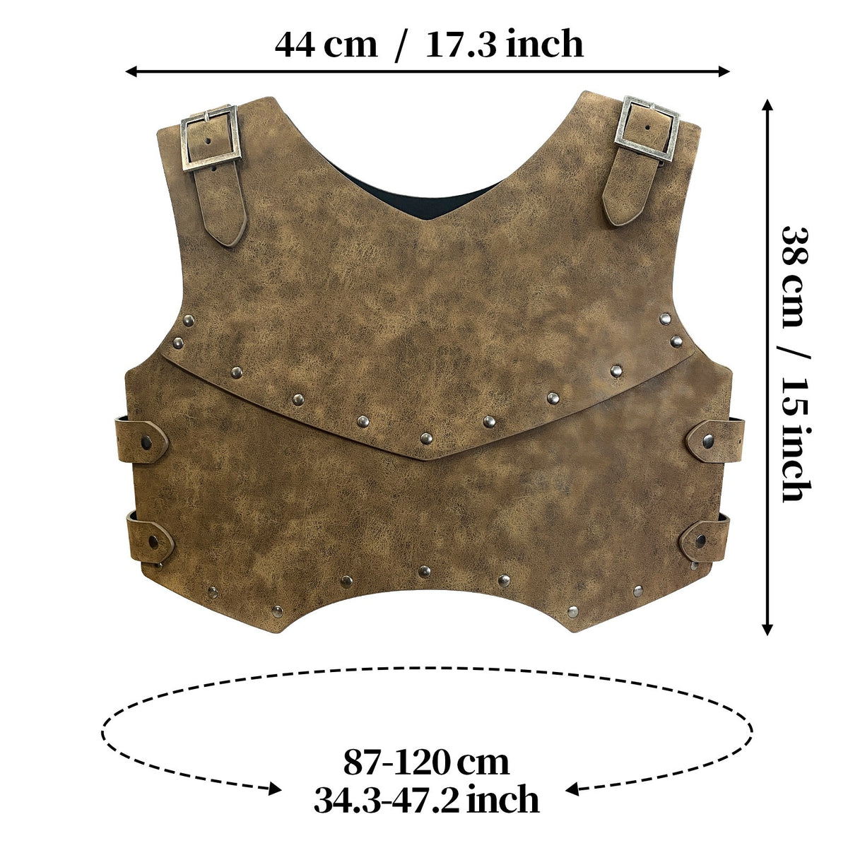 Men's Medieval Viking Breastplate – Double Layer Costume Chest Armour
