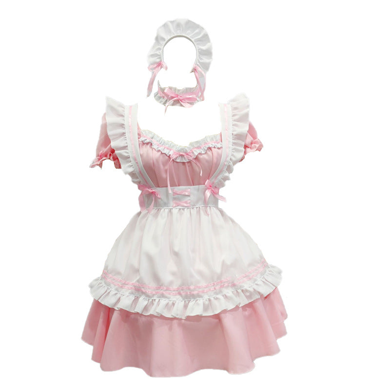 Maid Costume Japanese Style Cosplay - Cute Student Girl Dress Distinguished One-Piece Lolita Gothic Full Set Anime Apparel