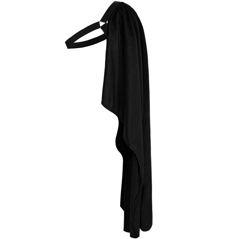 Mens Tudor Noble One Shoulder Cloak Medieval Knight Cape LARP Ren Faire