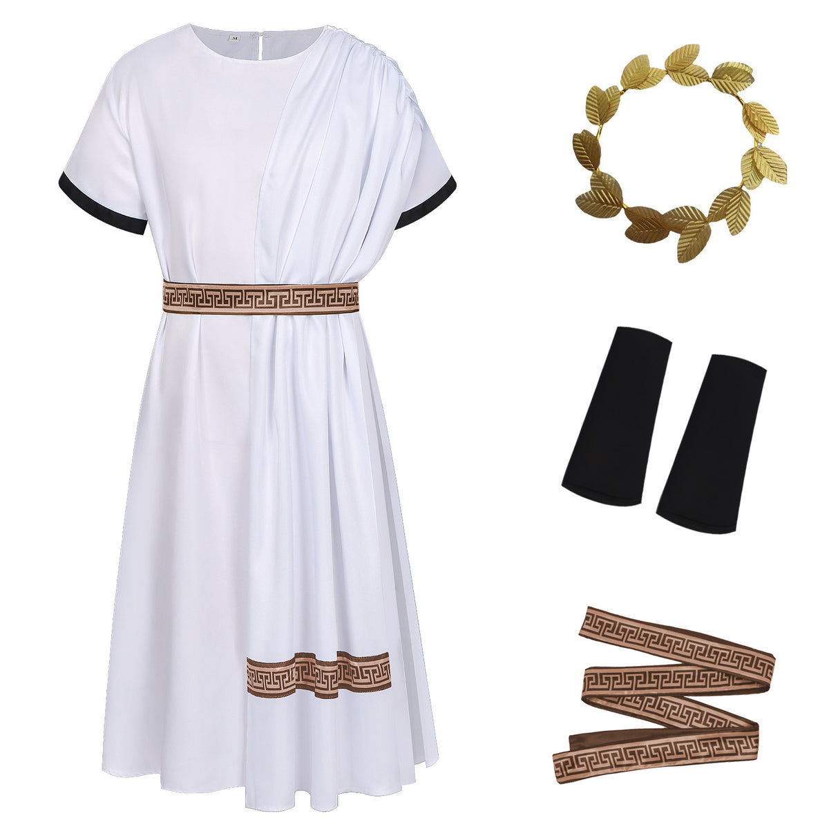 Men's Roman Toga Costume Set – Greek God & Caesar Outfit