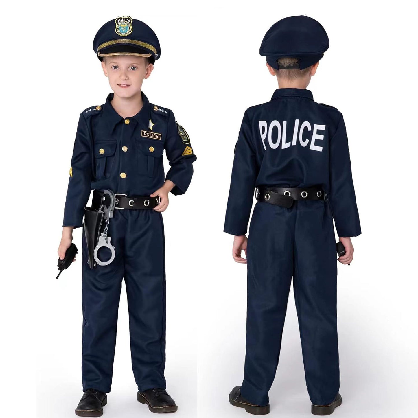 Kids Police Suit  for Book Week Halloween Makeup Party Cosplay